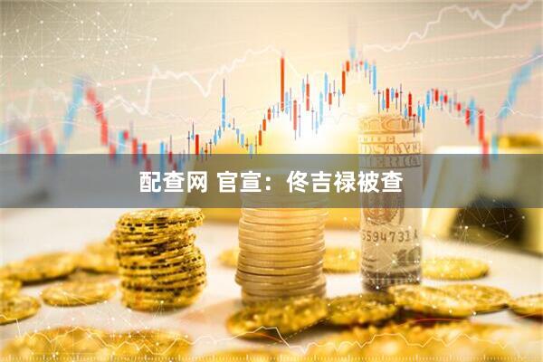 配查网 官宣：佟吉禄被查