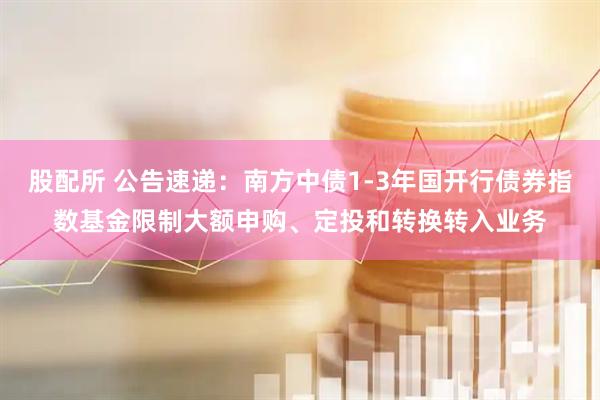 股配所 公告速递：南方中债1-3年国开行债券指数基金限制大额申购、定投和转换转入业务