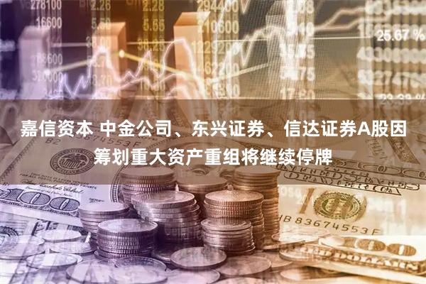 嘉信资本 中金公司、东兴证券、信达证券A股因筹划重大资产重组将继续停牌